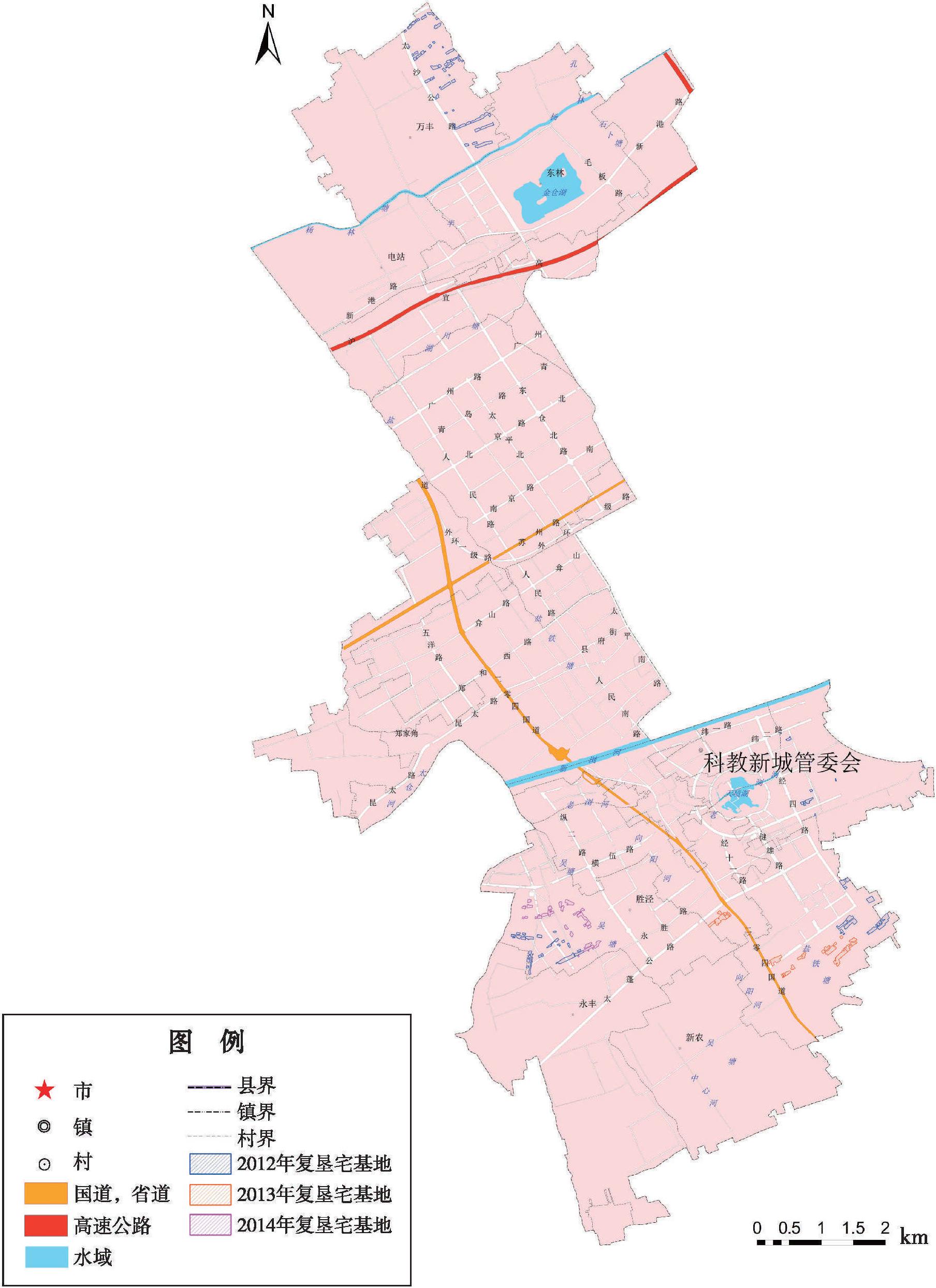 太倉市城廂鎮(zhèn)宅基地復墾分布圖